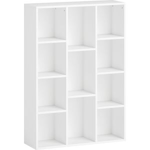 Homcom Estantería de Almacenaje con 11 Compartimentos Diseño Vertical u Horizontal para Libros Decoración 74,3x24x106 cm Blanco Homcom Estantería de Almacenaje con 11 Compartimentos Diseño Vertical u Horizontal para Libros Decoración 74,3x24x106 cm Blanco
