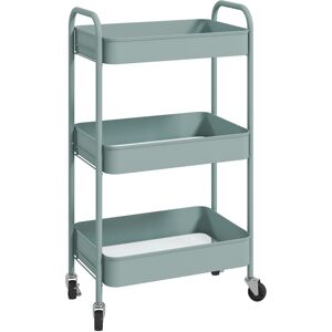 Homcom Carrito de Almacenamiento con 3 Cestas y Marco de Acero para Salón Dormitorio Oficina Cocina 45x30,6x79 cm Azul Claro Aosom España Homcom Carrito de Almacenamiento con 3 Cestas y Marco de Acero para Salón Dormitorio Oficina Cocina 45x30,6x79 cm Azul Claro Aosom España