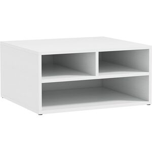 Homcom Organizador de oficina aspecto blanco con 3 compartimentos soporte de impresora 47 x 40 x 22.5 cm Homcom Organizador de oficina aspecto blanco con 3 compartimentos soporte de impresora 47 x 40 x 22.5 cm