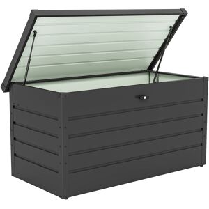 Outsunny Arcón Exterior Capacidad 311L Baúl de Almacenaje de Acero con Cerradura Llave Pistones Neumáticos 120x62x62 cm Gris Outsunny Arcón Exterior Capacidad 311L Baúl de Almacenaje de Acero con Cerradura Llave Pistones Neumáticos 120x62x62 cm Gris