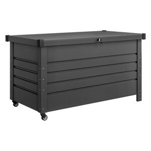 Outsunny Caja 430 L, Caja metálica con tapa con cerradura, ruedas, asas laterales, Gris Aosom España Outsunny Caja 430 L, Caja metálica con tapa con cerradura, ruedas, asas laterales, Gris Aosom España