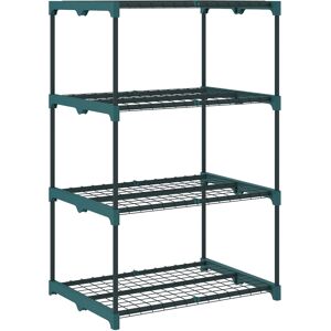 Outsunny Soporte para Plantas de 4 Niveles Estantería para Plantas de Acero Estantes de Rejilla 67x49x105 cm Verde Oscuro Outsunny Soporte para Plantas de 4 Niveles Estantería para Plantas de Acero Estantes de Rejilla 67x49x105 cm Verde Oscuro