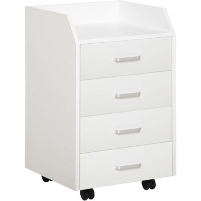 Vinsetto Cajonera de Oficina Moderna Blanca con 4 Cajones - 40x36x65 cm Vinsetto Cajonera de Oficina Moderna Blanca con 4 Cajones - 40x36x65 cm