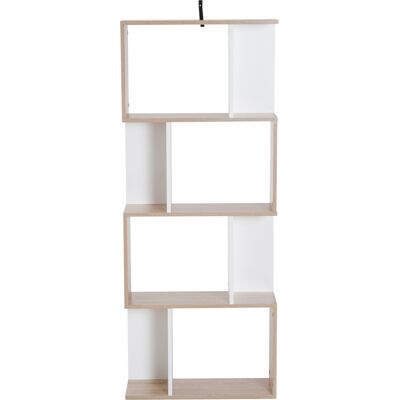 Homcom Estantería Librería 4 Estante Estantería Alta Pared Estante de Exposición Forma S Diseño Moderno para Salón Oficina 60x24x148cm Madera Aosom España Homcom Estantería Librería 4 Estante Estantería Alta Pared Estante de Exposición Forma S Diseño Moderno para Salón Oficina 60x24x148cm Madera Aosom España