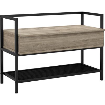 Homcom Banco Recibidor con Tapa Abatible Mueble Zapatero con Compartimento Oculto y Estante de Rejilla 84x39,5x61 cm Roble Aosom España Homcom Banco Recibidor con Tapa Abatible Mueble Zapatero con Compartimento Oculto y Estante de Rejilla 84x39,5x61 cm Roble Aosom España