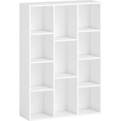 Homcom Estantería de Almacenaje con 11 Compartimentos Diseño Vertical u Horizontal para Libros Decoración 74,3x24x106 cm Blanco Homcom Estantería de Almacenaje con 11 Compartimentos Diseño Vertical u Horizontal para Libros Decoración 74,3x24x106 cm Blanco