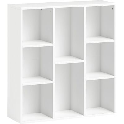 Homcom Estantería de Almacenaje con 8 Compartimentos Diseño Vertical u Horizontal para Libros Decoración 74,3x24x80 cm Blanco Homcom Estantería de Almacenaje con 8 Compartimentos Diseño Vertical u Horizontal para Libros Decoración 74,3x24x80 cm Blanco