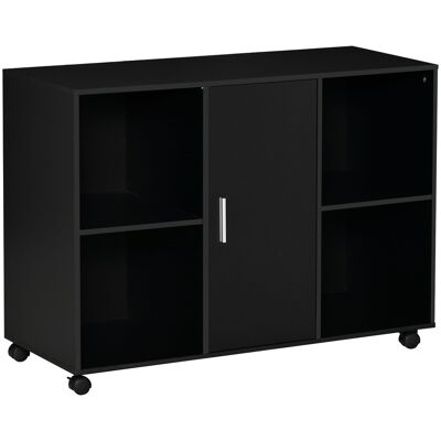 Vinsetto Soporte para Impresora - Caisson de Organización de Oficina con Ruedas - Dimensiones 100x40x71 cm en Madera Negra Aosom España Vinsetto Soporte para Impresora - Caisson de Organización de Oficina con Ruedas - Dimensiones 100x40x71 cm en Madera Negra Aosom España