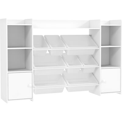 Estante de almacenamiento para niños AIYAPLAY - 8 cajas removibles - Biblioteca y juguetes Estante de almacenamiento para niños AIYAPLAY - 8 cajas removibles - Biblioteca y juguetes