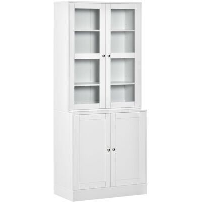 HOMCOM Estantería Blanca 178,5cm Alta 6 Compartimentos - Estantería HOMCOM Estantería Blanca 178,5cm Alta 6 Compartimentos - Estantería
