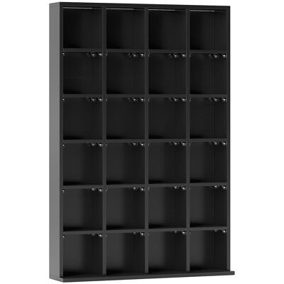 Homcom Mueble de almacenamiento multimedia 480 CD/ 312 DVD - biblioteca de madera con estantes ajustables, 89 x 130,5 cm, negro Aosom España Homcom Mueble de almacenamiento multimedia 480 CD/ 312 DVD - biblioteca de madera con estantes ajustables, 89 x 130,5 cm, negro Aosom España