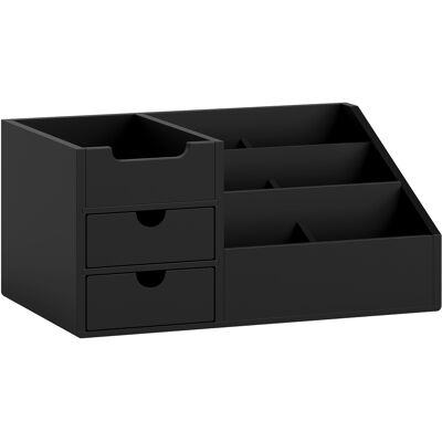 Homcom - Organizador de Escritorio de Bambú - 2 Cajones - Organizador de Escritorio Homcom - Organizador de Escritorio de Bambú - 2 Cajones - Organizador de Escritorio