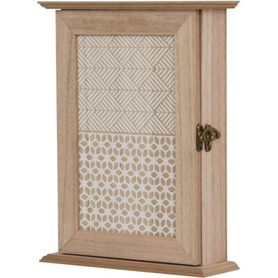 Homcom Caja Llavero de Pared tipo Armario de Madera para Llaves con 6 Ganchos Estilo Vintage 20x6.5x26.5cm Aosom España Homcom Caja Llavero de Pared tipo Armario de Madera para Llaves con 6 Ganchos Estilo Vintage 20x6.5x26.5cm Aosom España
