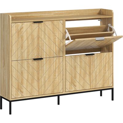 Homcom Zapatero Estrecho 4 Cajones Abatibles Superficie Elevada para 16 Pares para Espacios Reducidos Roble Aosom España Homcom Zapatero Estrecho 4 Cajones Abatibles Superficie Elevada para 16 Pares para Espacios Reducidos Roble Aosom España