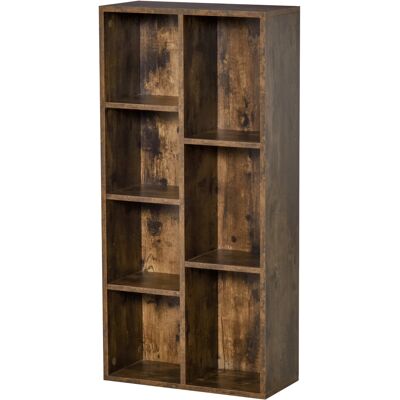 Homcom Estantería Librería de Madera Armario de Libros con 7 Compartimentos para Plantas Archivos 50x24x106 cm Marrón Rústico Aosom España Homcom Estantería Librería de Madera Armario de Libros con 7 Compartimentos para Plantas Archivos 50x24x106 cm Marrón Rústico Aosom España