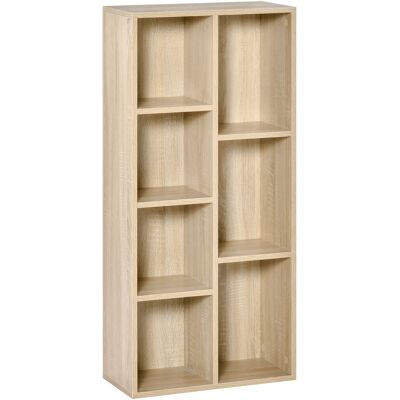 Homcom Estantería Librería de Madera Armario de Libros con 7 Compartimentos para Plantas Archivos 50x24x106 cm Roble Aosom España Homcom Estantería Librería de Madera Armario de Libros con 7 Compartimentos para Plantas Archivos 50x24x106 cm Roble Aosom España