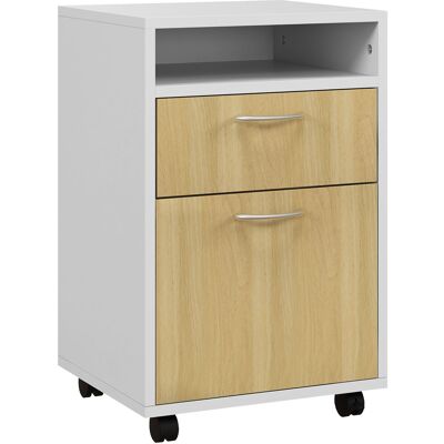 HOMCOM - Cajonero Escritorio - 40x35x60 cm - Natural - Storage cabinet HOMCOM - Cajonero Escritorio - 40x35x60 cm - Natural - Storage cabinet