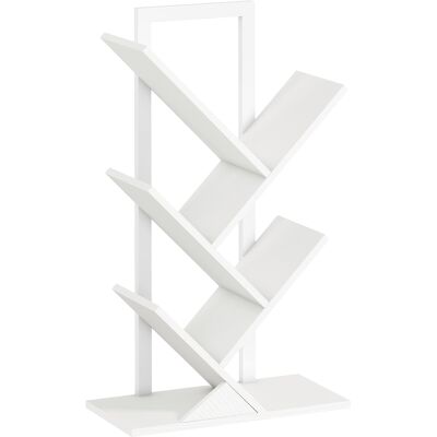 Homcom Estantería en Forma de Árbol con 5 Estantes y Sistema Antivuelco para Salón Dormitorio 50x24x82 cm Blanco Homcom Estantería en Forma de Árbol con 5 Estantes y Sistema Antivuelco para Salón Dormitorio 50x24x82 cm Blanco
