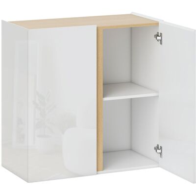 Homcom Armario, Aparador con Puertas de Cierre Suave, Estante Ajustable, para Salón, Cocina, Comedor, Blanco Homcom Armario, Aparador con Puertas de Cierre Suave, Estante Ajustable, para Salón, Cocina, Comedor, Blanco