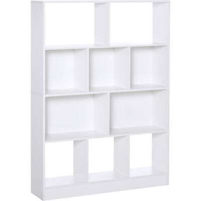 Estantería Homcom Blanca de 4 Niveles con 10 Compartimentos Estantería Homcom Blanca de 4 Niveles con 10 Compartimentos