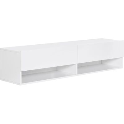 Homcom Mueble de salón para tv Mueble de Pared Mueble de TV Tablero bajo Soporte con Compartimentos Plegables y Estantes Abiertos Aosom España Homcom Mueble de salón para tv Mueble de Pared Mueble de TV Tablero bajo Soporte con Compartimentos Plegables y Estantes Abiertos Aosom España