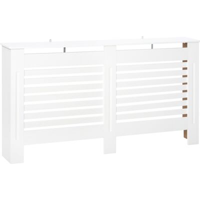 Homcom Cubrirradiadores de Lamas con Estante para Objetos, en Madera, 172x19x81 cm, Blanco Homcom Cubrirradiadores de Lamas con Estante para Objetos, en Madera, 172x19x81 cm, Blanco