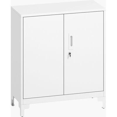 Homcom Armario de Oficina de Metal con Puertas con Cerradura, Cómoda de Oficina, Diseño de 2 Estanterías, Color Blanco Aosom España Homcom Armario de Oficina de Metal con Puertas con Cerradura, Cómoda de Oficina, Diseño de 2 Estanterías, Color Blanco Aosom España