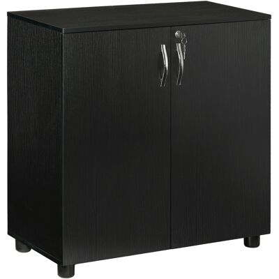 Vinsetto Mueble de Oficina Portadocumentos Multiuso con Cerradura, 2 Puertas y Estante Interior, 80x40x80 cm, Negro Vinsetto Mueble de Oficina Portadocumentos Multiuso con Cerradura, 2 Puertas y Estante Interior, 80x40x80 cm, Negro