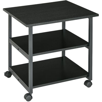 Homcom Soporte de impresora carrito de almacenamiento 3 niveles estantes móvil sobre ruedas 50 x 50 x 52,5 cm Homcom Soporte de impresora carrito de almacenamiento 3 niveles estantes móvil sobre ruedas 50 x 50 x 52,5 cm
