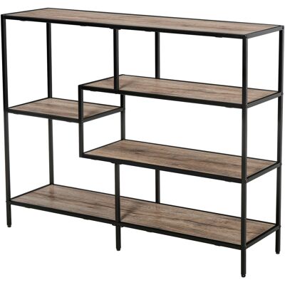 Homcom Estantería Independiente, Estantería de Libros Estilo Industrial, Estantería de Archivos, Estantería de Cocina, Tablero de Partículas P2, Metal, Negro + roble claro, 120 x 32 x 95 cm Homcom Estantería Independiente, Estantería de Libros Estilo Industrial, Estantería de Archivos, Estantería de Cocina, Tablero de Partículas P2, Metal, Negro + roble claro, 120 x 32 x 95 cm