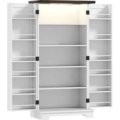 Homcom Armario Despensa Cocina Buffet Mueble de Cocina con Almacenamiento con 12 estantes, 60x40x120 cm, blanco Aosom España Homcom Armario Despensa Cocina Buffet Mueble de Cocina con Almacenamiento con 12 estantes, 60x40x120 cm, blanco Aosom España