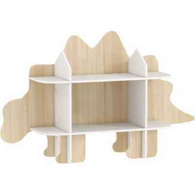 AIYAPLAY Biblioteca infantil mueble de almacenamiento para juguetes y libros 6 compartimentos 120x28x72,2cm madera natural Aosom España AIYAPLAY Biblioteca infantil mueble de almacenamiento para juguetes y libros 6 compartimentos 120x28x72,2cm madera natural Aosom España