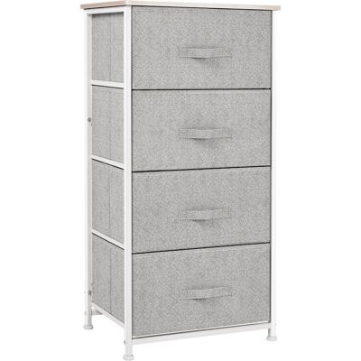 Homcom Cajonera Cómoda Organizador con 4 Cajones de Tela Mesilla de Noche para Dormitorio Salón 45x30x92cm Organizador Almacenaje Aosom España Homcom Cajonera Cómoda Organizador con 4 Cajones de Tela Mesilla de Noche para Dormitorio Salón 45x30x92cm Organizador Almacenaje Aosom España