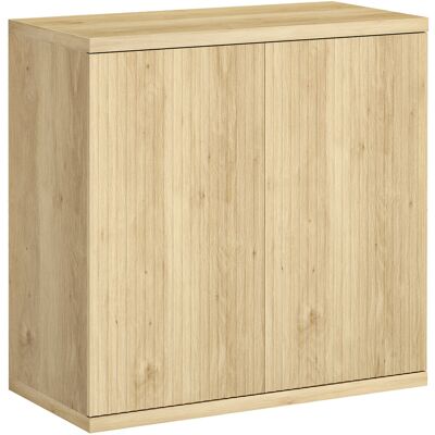 Homcom Aparador de salón, mueble de almacenamiento moderno con puertas de cierre suave y estantes ajustables, 78 x 39 x 79 cm, roble Aosom España Homcom Aparador de salón, mueble de almacenamiento moderno con puertas de cierre suave y estantes ajustables, 78 x 39 x 79 cm, roble Aosom España