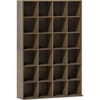 Homcom Mueble de almacenamiento multimedia 456 CD/ 336 DVD - biblioteca de madera con estantes regulables, 89 x 130,5 cm, marrón Aosom España Homcom Mueble de almacenamiento multimedia 456 CD/ 336 DVD - biblioteca de madera con estantes regulables, 89 x 130,5 cm, marrón Aosom España