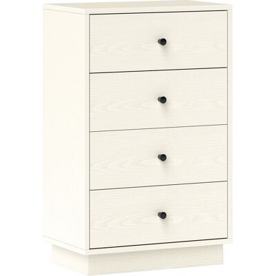 Homcom Cómoda para Dormitorio Moderna de 4 Cajones Cajonera Estrecha para Salón Pasillo 47x29x75 cm Blanco Homcom Cómoda para Dormitorio Moderna de 4 Cajones Cajonera Estrecha para Salón Pasillo 47x29x75 cm Blanco