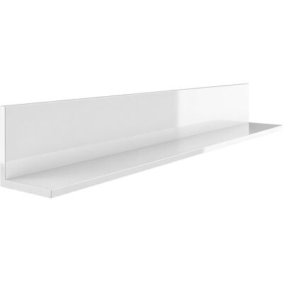 Homcom Estantería de Pared para Salón y Dormitorio, Grosor 1.5 cm, de Madera en Acabado Brillante, Blanco Homcom Estantería de Pared para Salón y Dormitorio, Grosor 1.5 cm, de Madera en Acabado Brillante, Blanco