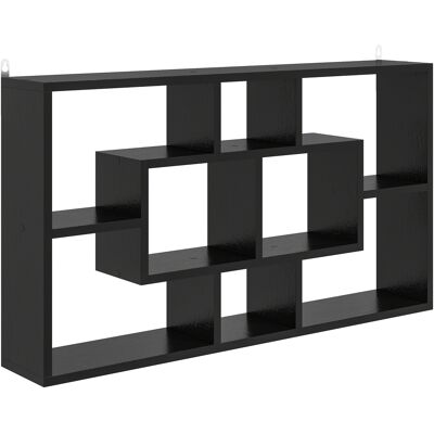 Homcom Estante de Pared Decorativo Estantería para Libro, CDs con 8 Cubos 85x14,5x47,5 cm Negro Homcom Estante de Pared Decorativo Estantería para Libro, CDs con 8 Cubos 85x14,5x47,5 cm Negro