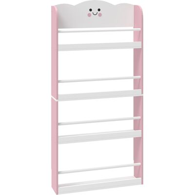 AIYAPLAY Estantería infantil para libros de 4 niveles, estantería montada en pared para habitación infantil, sala de juegos, salón, Rosa AIYAPLAY Estantería infantil para libros de 4 niveles, estantería montada en pared para habitación infantil, sala de juegos, salón, Rosa