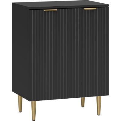 Homcom Aparador Moderno con 2 Puertas y Estante Regulable, Mueble Buffet para Cocina y Salón con Patas de Metal, Negro Homcom Aparador Moderno con 2 Puertas y Estante Regulable, Mueble Buffet para Cocina y Salón con Patas de Metal, Negro