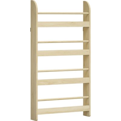 Homcom Estantería de Pared de Libros con 4 Estantes Librería Infantil para Hogar Oficina Carga 30kg 59x12x113cm Natural Homcom Estantería de Pared de Libros con 4 Estantes Librería Infantil para Hogar Oficina Carga 30kg 59x12x113cm Natural