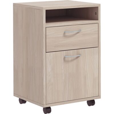 Homcom Cajonera de Escritorio con Ruedas Cajón Compartimento Puerta Archivador Móvil para Estudio 40x35x60 cm Roble Homcom Cajonera de Escritorio con Ruedas Cajón Compartimento Puerta Archivador Móvil para Estudio 40x35x60 cm Roble