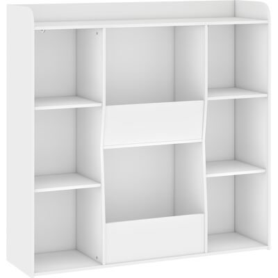 AIYAPLAY Mueble de Almacenaje Infantil Estantería para Niños con 8 Compartimentos y Estante Superior 104x29x101,5 cm Blanco Aosom España AIYAPLAY Mueble de Almacenaje Infantil Estantería para Niños con 8 Compartimentos y Estante Superior 104x29x101,5 cm Blanco Aosom España