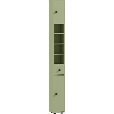 kleankin Armario Estrecho para Baño con Cajón y 4 Compartimentos Abiertos para Espacios Pequeños 20 x 20 x 180 cm Verde Aosom España kleankin Armario Estrecho para Baño con Cajón y 4 Compartimentos Abiertos para Espacios Pequeños 20 x 20 x 180 cm Verde Aosom España