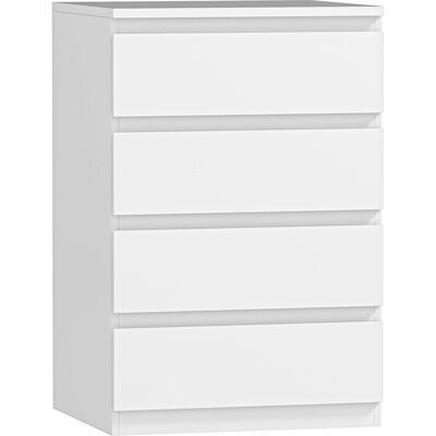 Homcom Cómoda 4 Cajones con Cierre Suave Cajonera para Salón Oficina Estilo Moderno 45x40x68 cm Blanco Aosom España Homcom Cómoda 4 Cajones con Cierre Suave Cajonera para Salón Oficina Estilo Moderno 45x40x68 cm Blanco Aosom España
