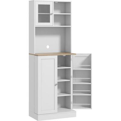 Homcom Alacena de Cocina con 3 Puertas Estantes Ajustables Estantes en la Puerta Mueble Auxiliar de Cocina Almacenamiento 60x35x169 cm Aosom España Homcom Alacena de Cocina con 3 Puertas Estantes Ajustables Estantes en la Puerta Mueble Auxiliar de Cocina Almacenamiento 60x35x169 cm Aosom España