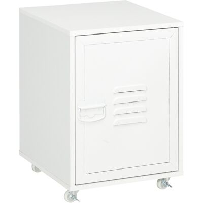 Vinsetto Mueble Archivador con Ruedas Estante Ajustable y Puerta de Metal para Tamaño A4 para Estudio 38x38,5x55,5 cm Blanco Aosom España Vinsetto Mueble Archivador con Ruedas Estante Ajustable y Puerta de Metal para Tamaño A4 para Estudio 38x38,5x55,5 cm Blanco Aosom España
