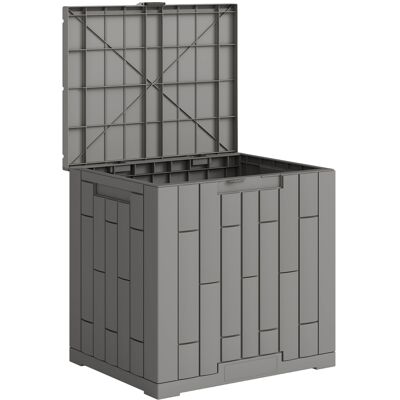 Outsunny Arcón Exterior Capacidad 114L Baúl de Almacenaje Exterior Resistente al Agua y a los Rayos UV con Cerradura Gris Outsunny Arcón Exterior Capacidad 114L Baúl de Almacenaje Exterior Resistente al Agua y a los Rayos UV con Cerradura Gris