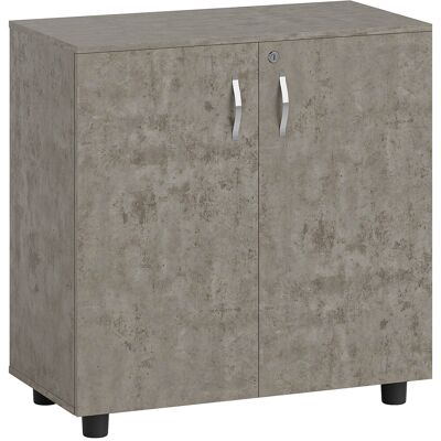Vinsetto Armario de Oficina de 2 Niveles, Mueble de Almacenamiento para Oficina con 2 Puertas, Cerraduras y Llaves, 80x40x80cm, Gris Vinsetto Armario de Oficina de 2 Niveles, Mueble de Almacenamiento para Oficina con 2 Puertas, Cerraduras y Llaves, 80x40x80cm, Gris