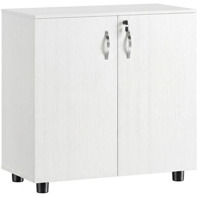 Vinsetto Archivador de Oficina con 2 Puertas con Cerradura y Estantes 80x40x80 cm Blanco Aosom España Vinsetto Archivador de Oficina con 2 Puertas con Cerradura y Estantes 80x40x80 cm Blanco Aosom España